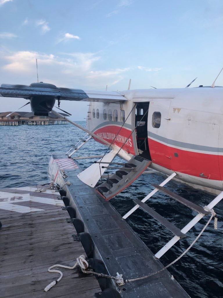 Sea plane from Male airport to St. Regis Maldives resort