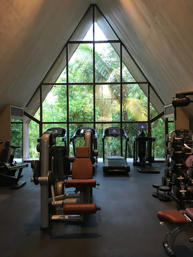 Fitness room in St. Regis Maldives resort