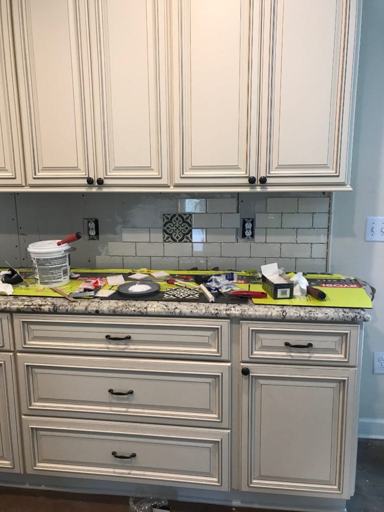 DIY kitchen backsplash